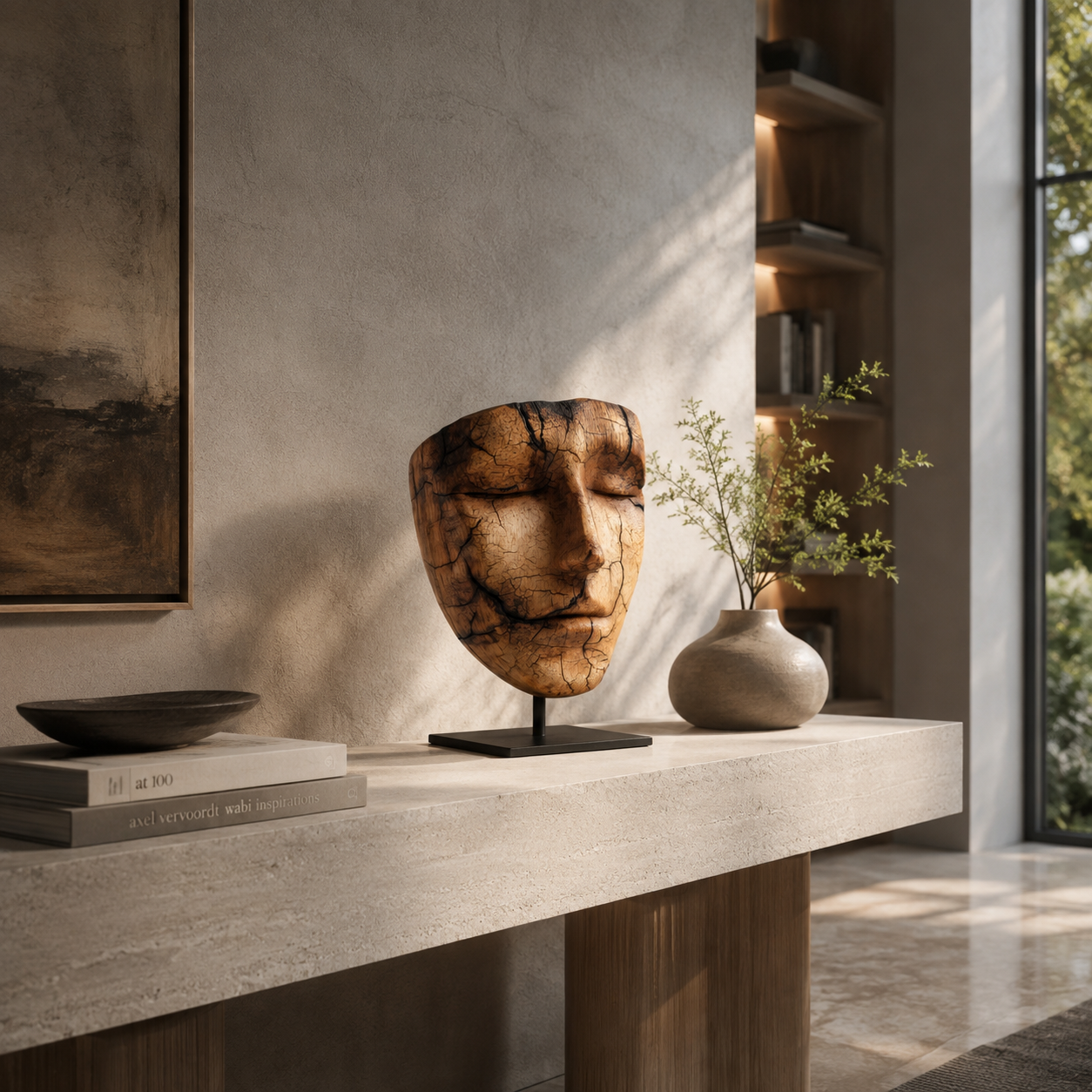ARBYNART Weathered Serenity Face