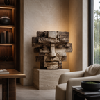 ARBYNART Weathered Totem Head Sculpture