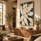 ARBYNART Abstract Art | A Gathering of Ivory Swans