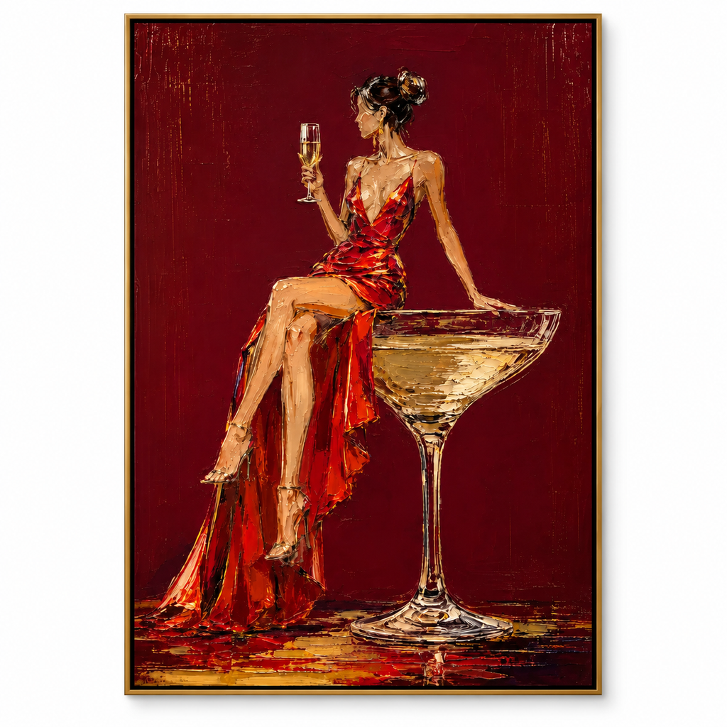 ARBYNART POP Art | A Silent Toast in Crimson