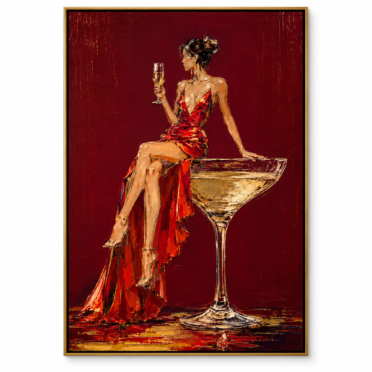ARBYNART POP Art | A Silent Toast in Crimson