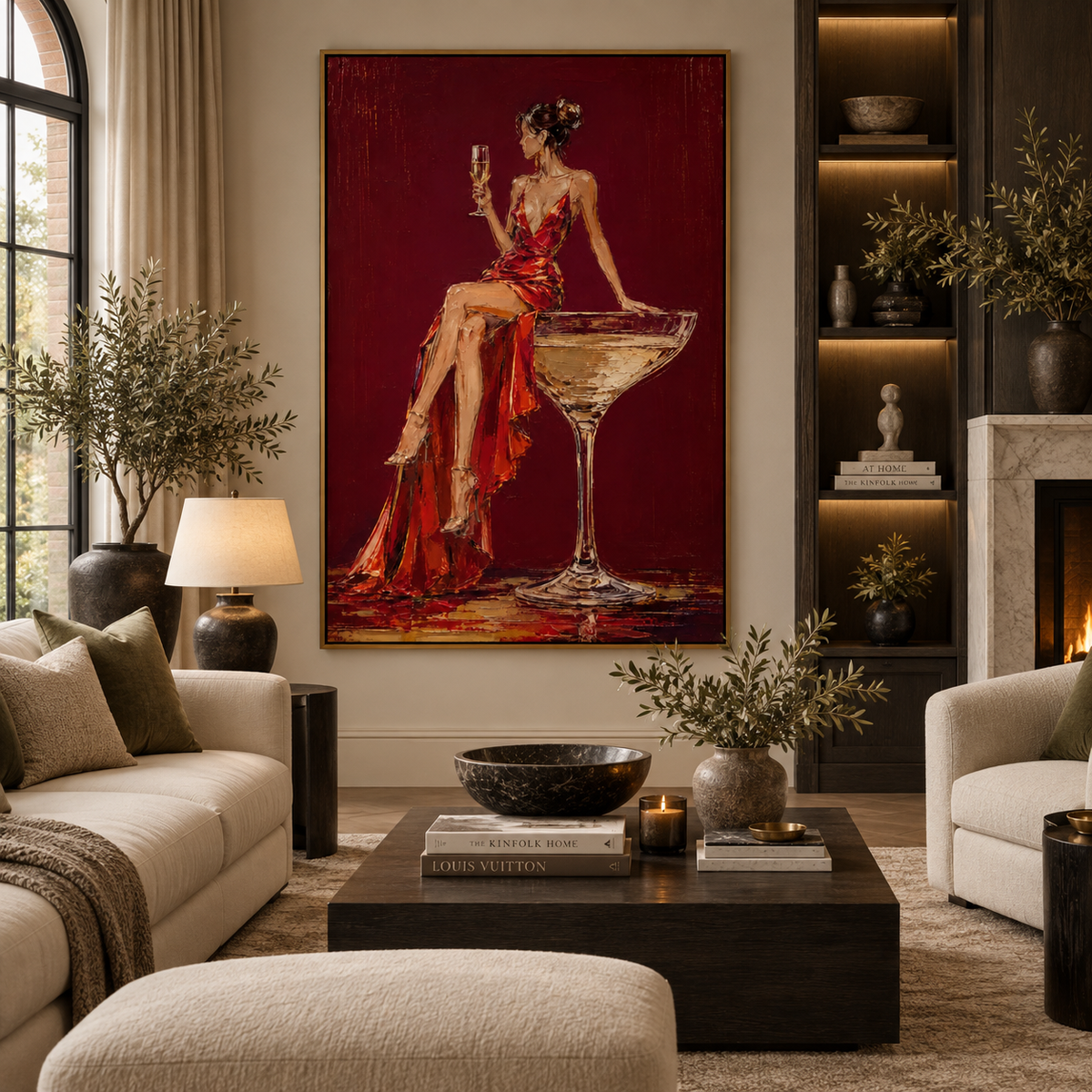 ARBYNART POP Art | A Silent Toast in Crimson