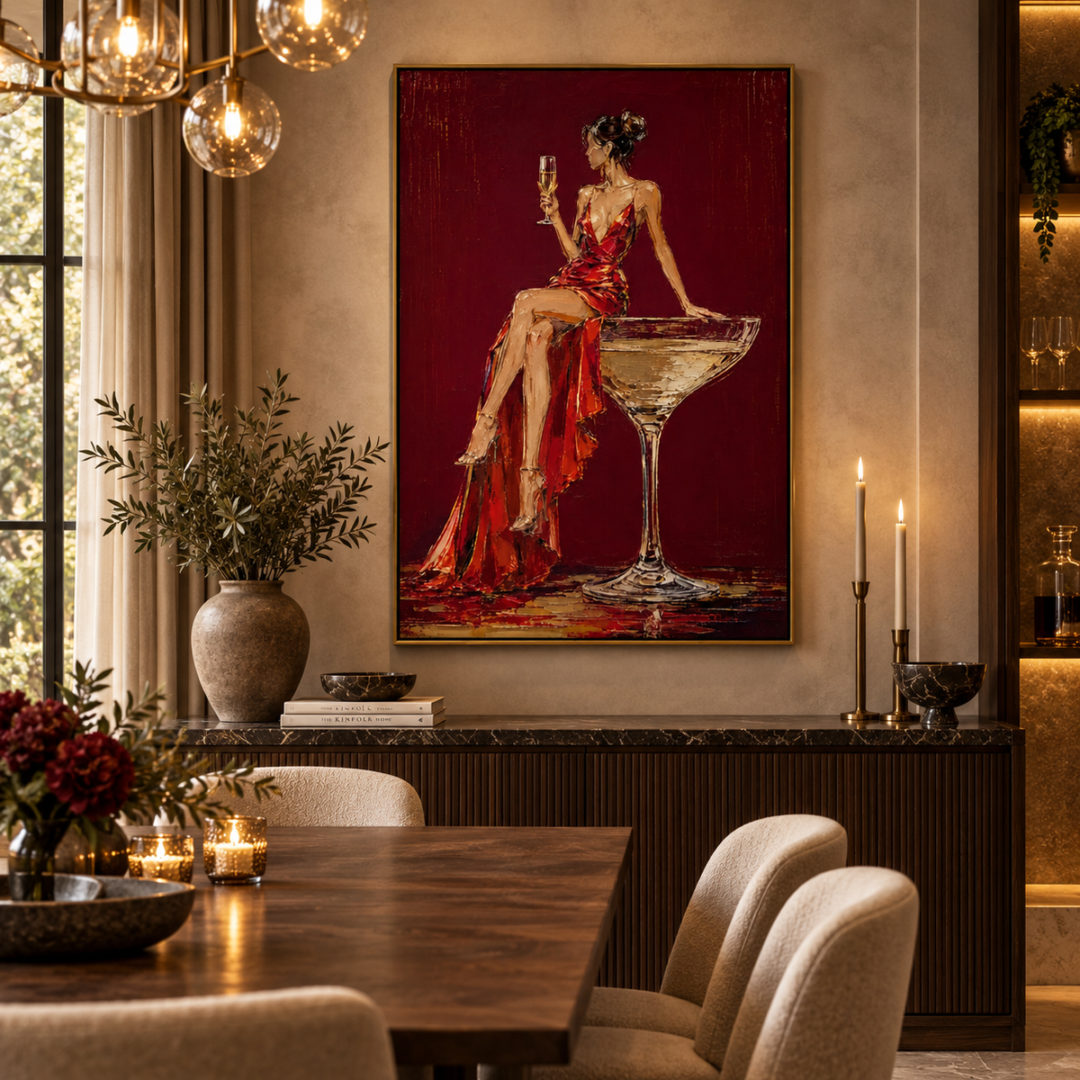 ARBYNART POP Art | A Silent Toast in Crimson