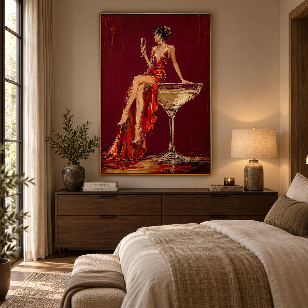 ARBYNART POP Art | A Silent Toast in Crimson