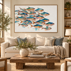 ARBYNART Abstract Art | A Symphony of Gilded Shoals