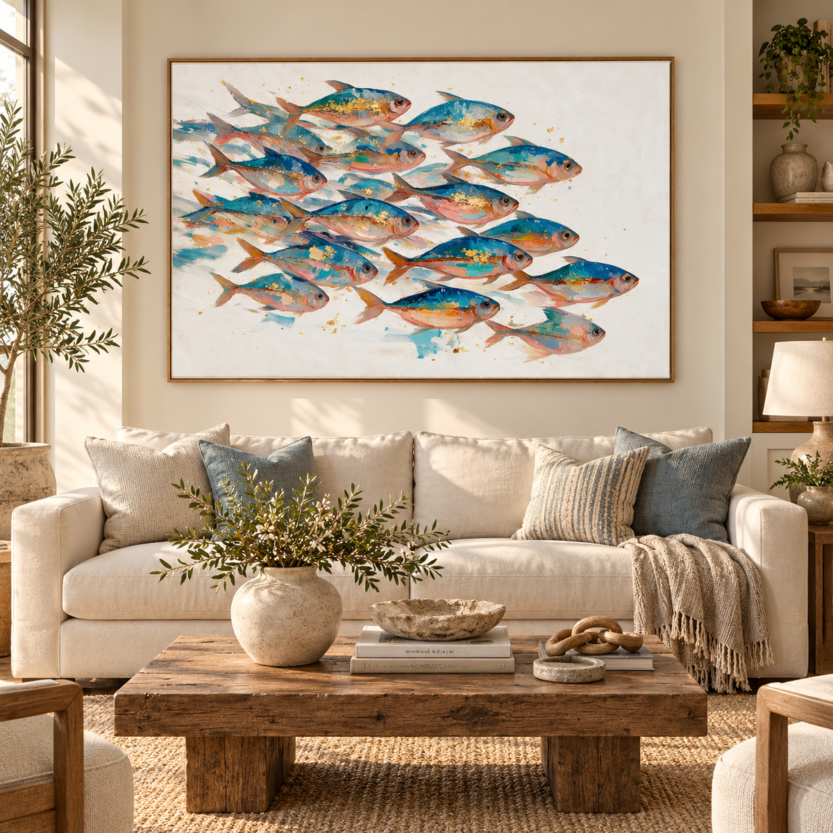 ARBYNART Abstract Art | A Symphony of Gilded Shoals