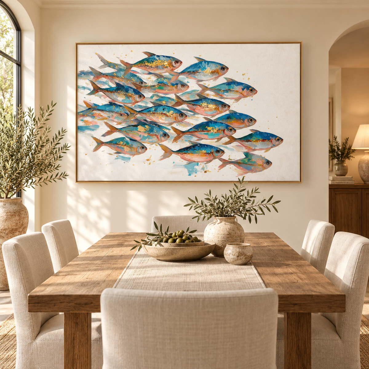 ARBYNART Abstract Art | A Symphony of Gilded Shoals