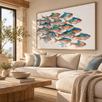 ARBYNART Abstract Art | A Symphony of Gilded Shoals