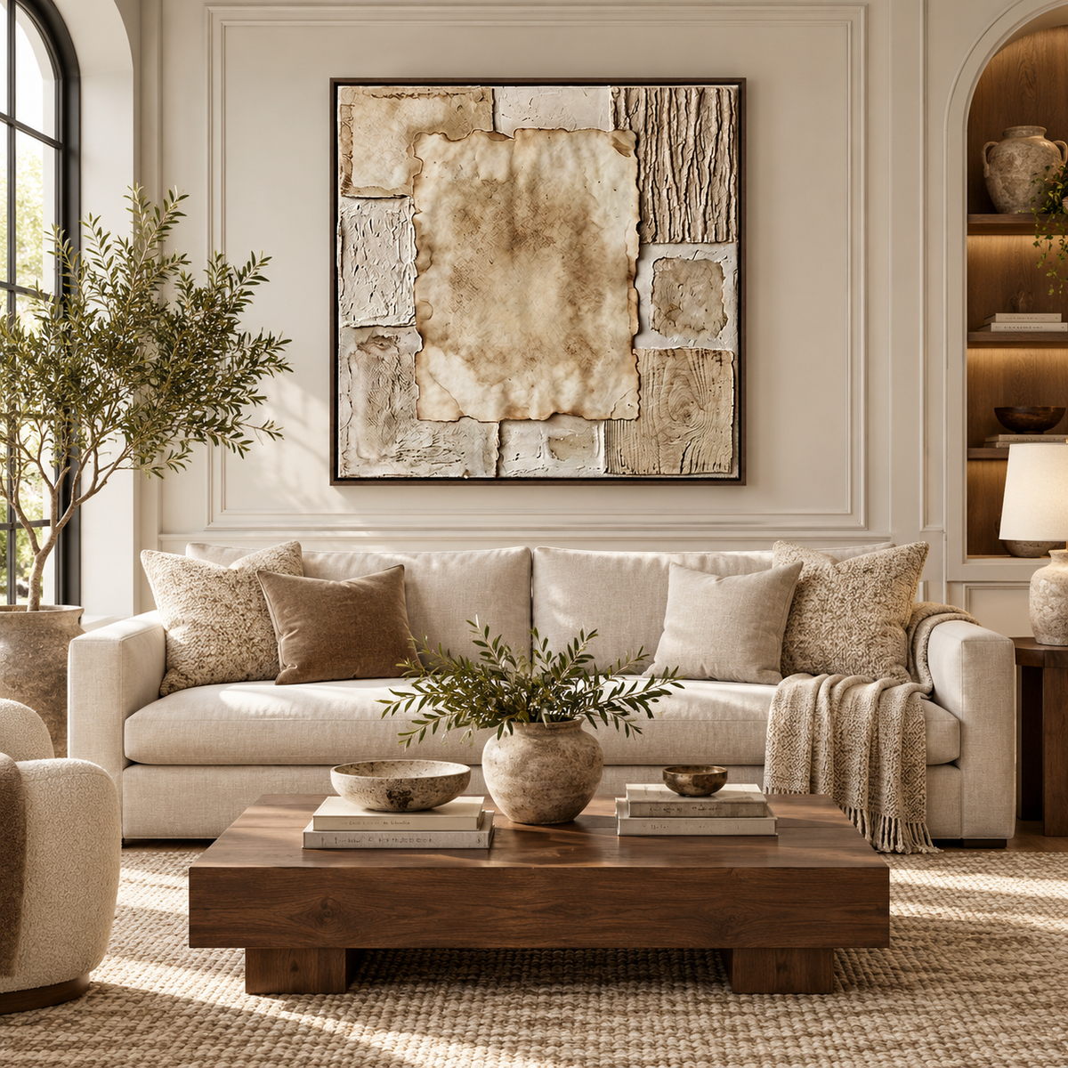 ARBYNART Wabi-Sabi Art | Aged Linen Layers