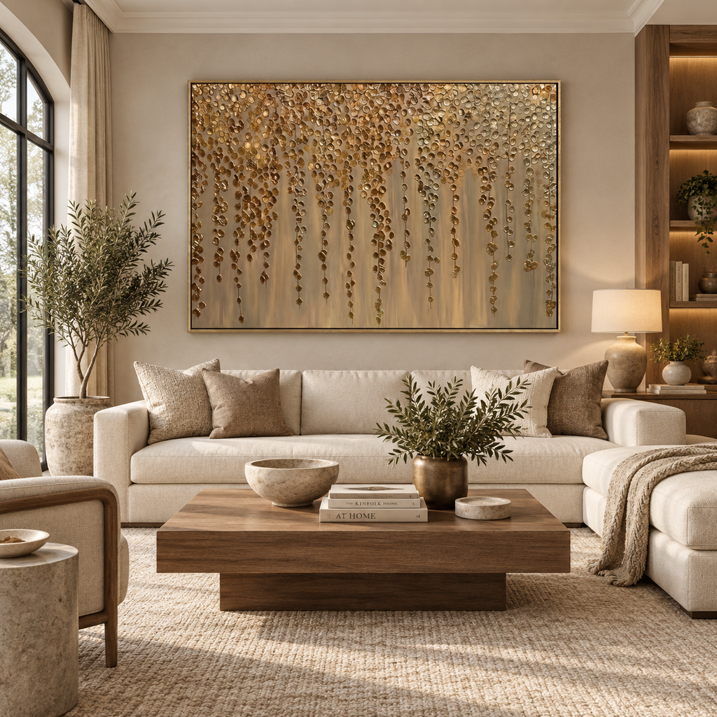 ARBYNART Contemporary Luxe Art | Amber Rain Cascade