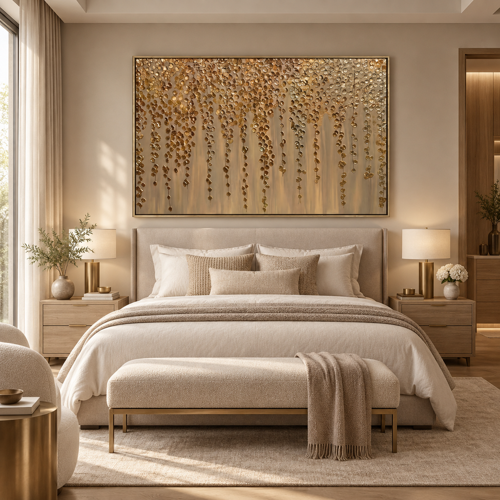 ARBYNART Contemporary Luxe Art | Amber Rain Cascade