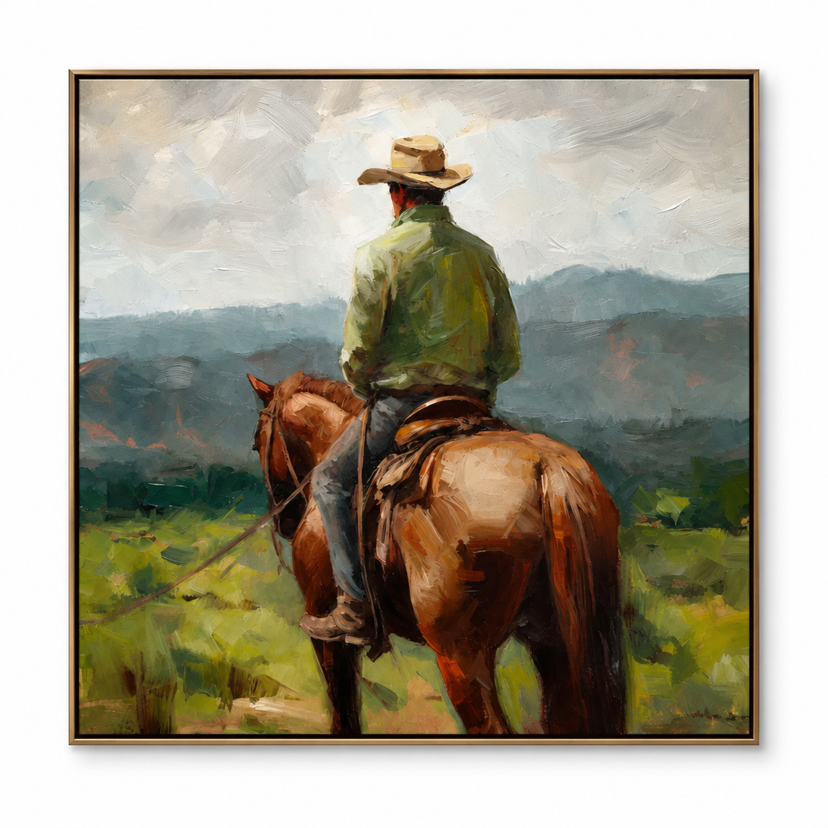 ARBYNART Vintage Americana Art | At Rest Before the Distant Ridge