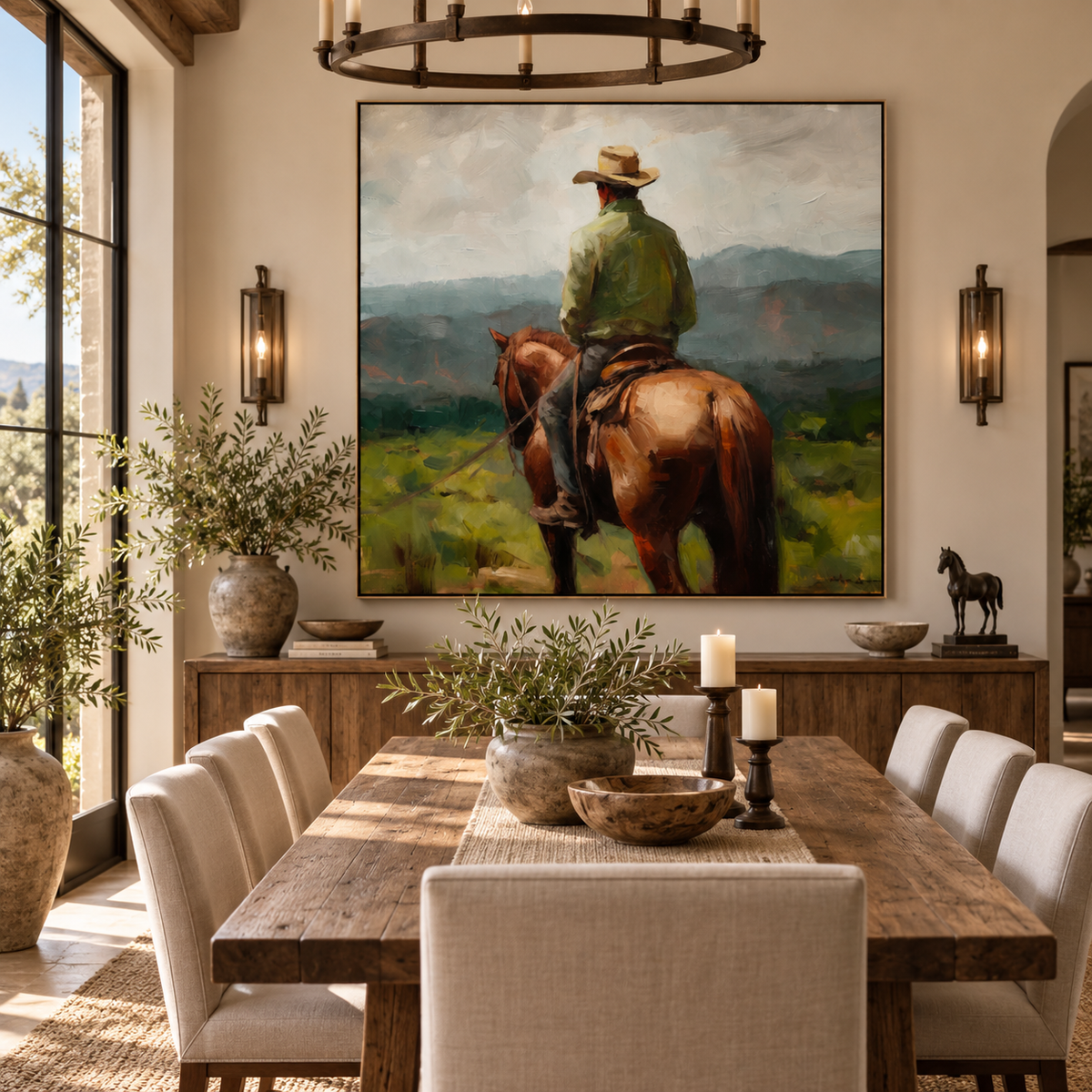ARBYNART Vintage Americana Art | At Rest Before the Distant Ridge