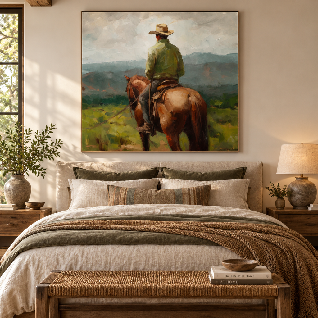 ARBYNART Vintage Americana Art | At Rest Before the Distant Ridge