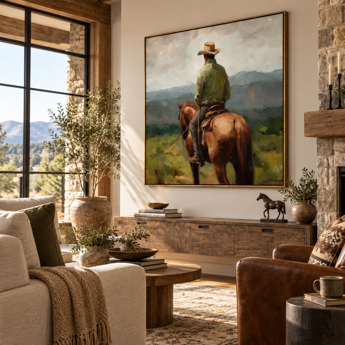 ARBYNART Vintage Americana Art | At Rest Before the Distant Ridge