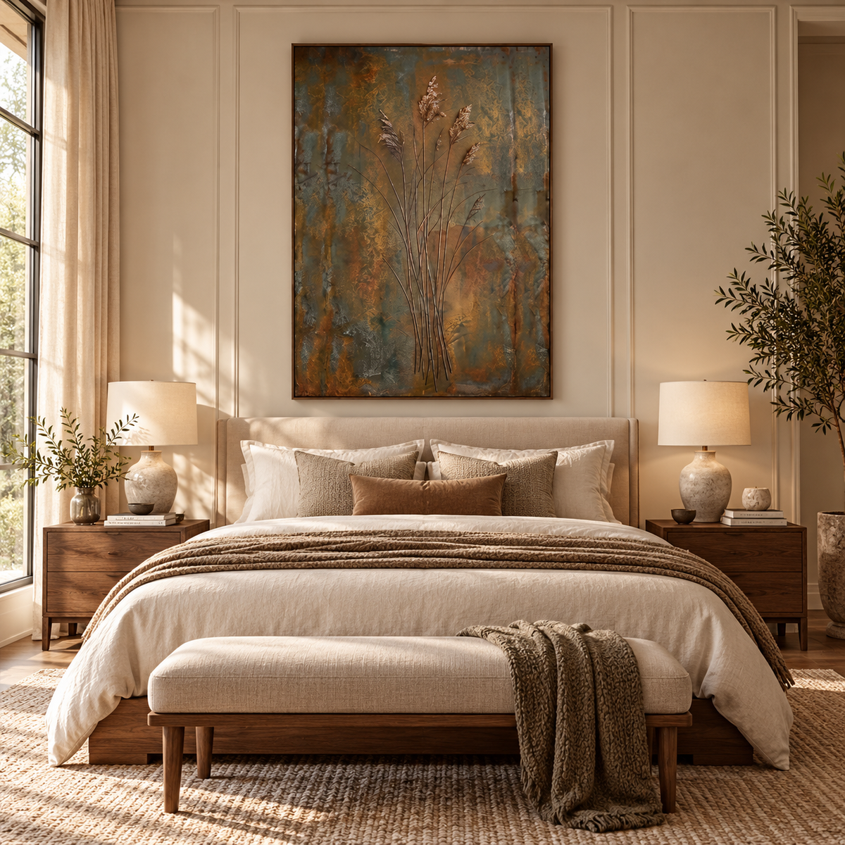 ARBYNART Wabi-Sabi Art | Autumn Reed Stillness