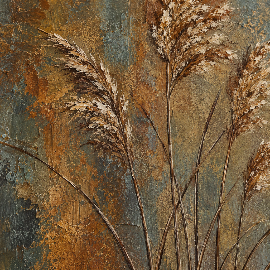 ARBYNART Wabi-Sabi Art | Autumn Reed Stillness