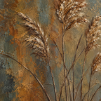 ARBYNART Wabi-Sabi Art | Autumn Reed Stillness