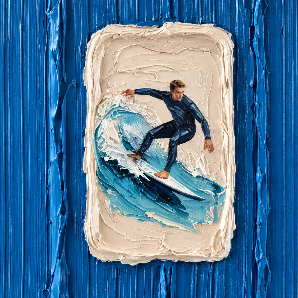 ARBYNART 3D Textured Art | Azure Aperture