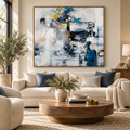 ARBYNART Abstract Art | Azure Echoes Beyond the Mist
