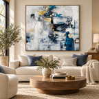 ARBYNART Abstract Art | Azure Echoes Beyond the Mist