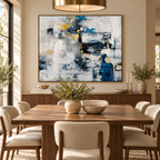 ARBYNART Abstract Art | Azure Echoes Beyond the Mist