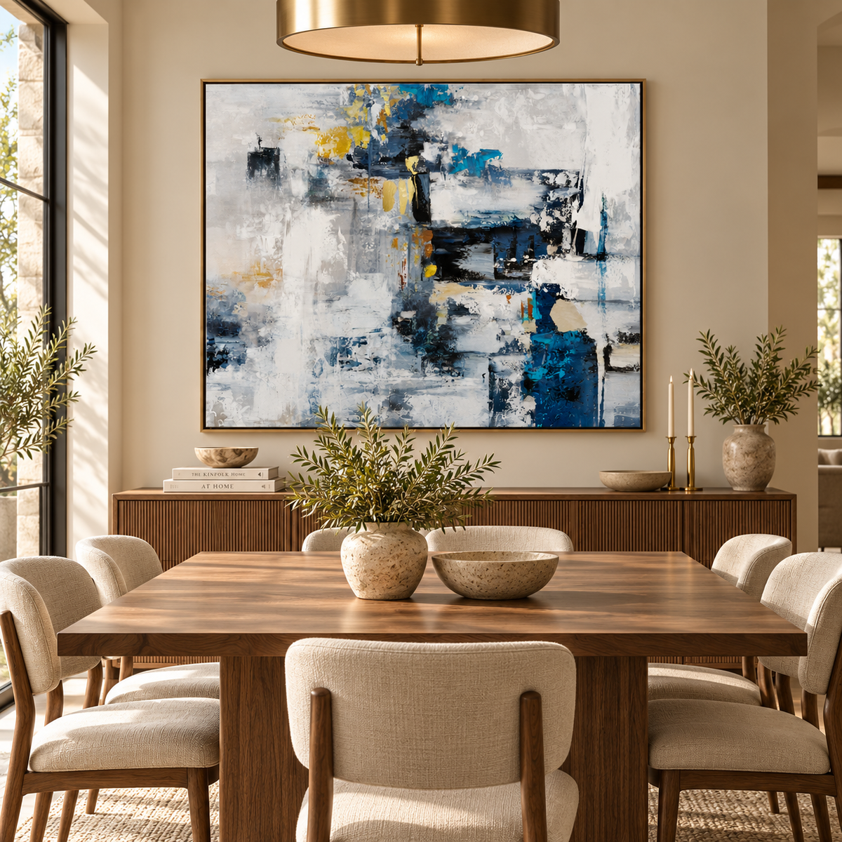 ARBYNART Abstract Art | Azure Echoes Beyond the Mist