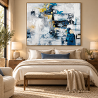 ARBYNART Abstract Art | Azure Echoes Beyond the Mist