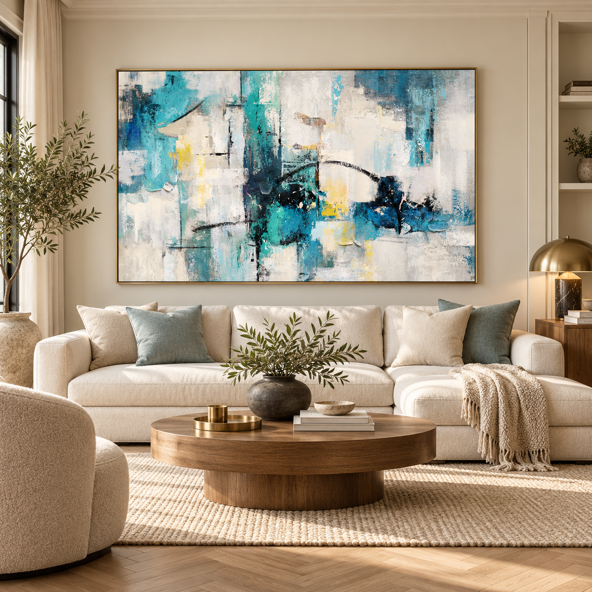 ARBYNART Abstract Art | Azure Echoes of Light