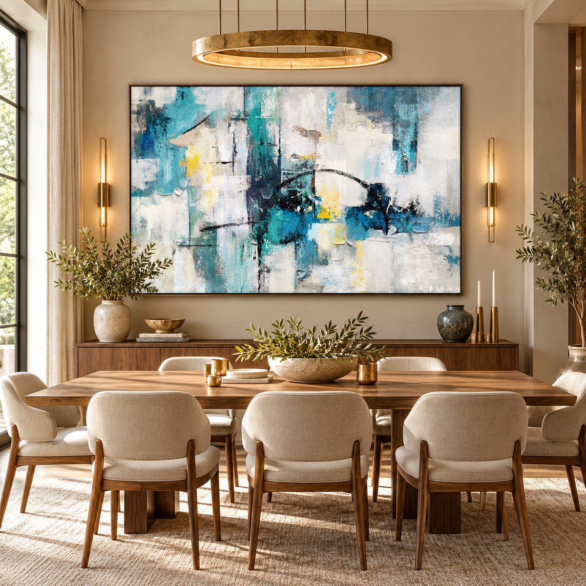 ARBYNART Abstract Art | Azure Echoes of Light