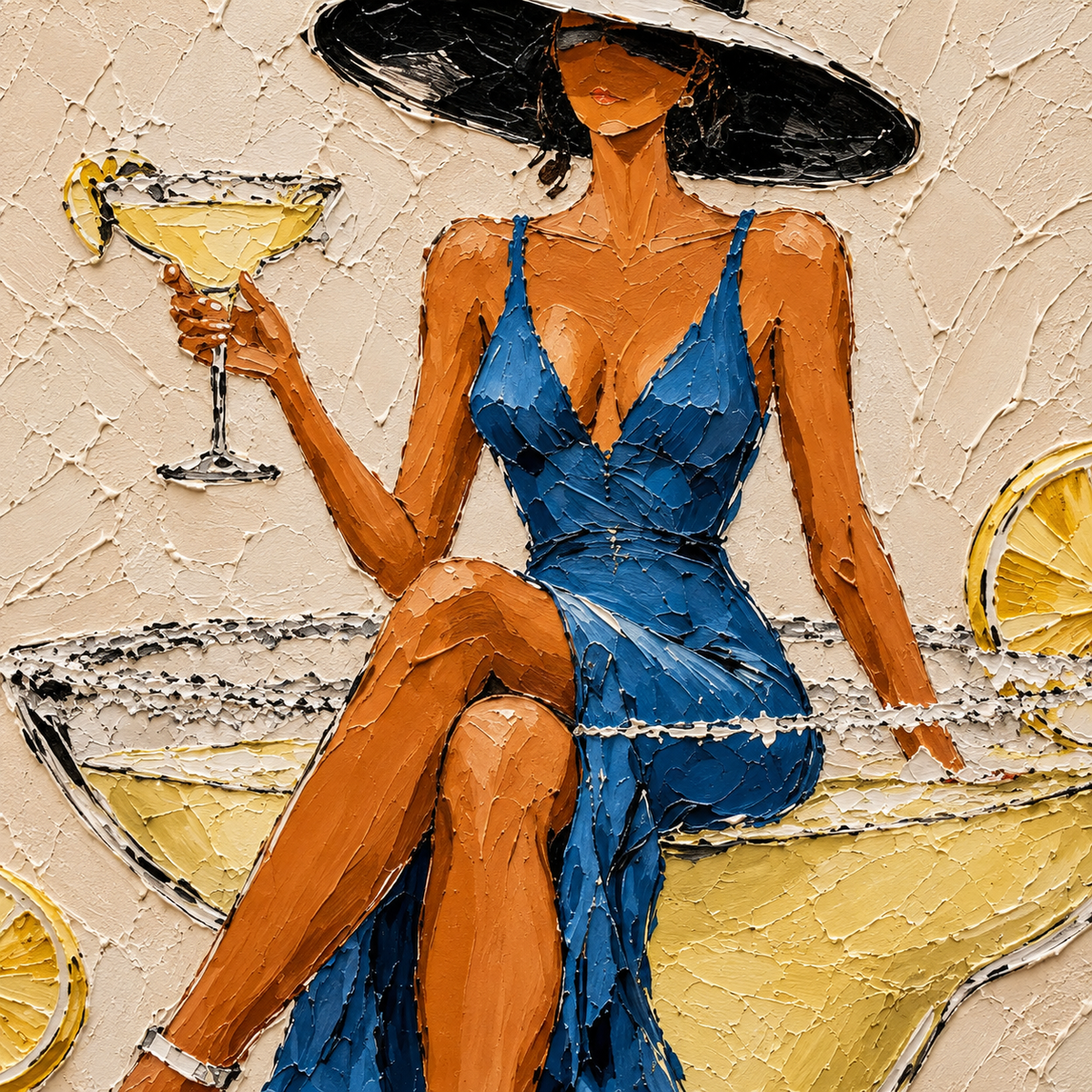 ARBYNART POP Art | Azure Quietude with Citrus