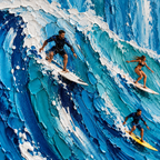 ARBYNART 3D Textured Art | Azure Surge