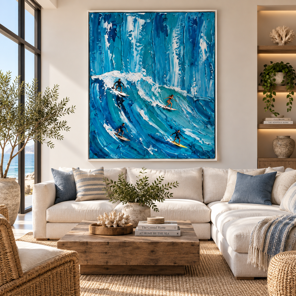ARBYNART 3D Textured Art | Azure Surge