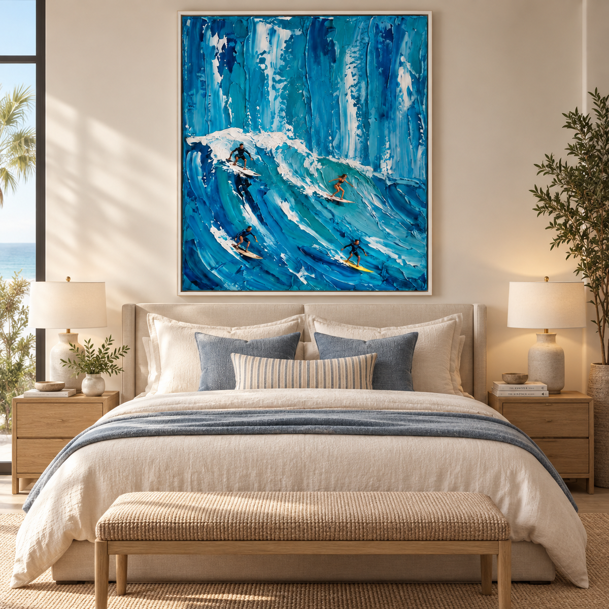 ARBYNART 3D Textured Art | Azure Surge
