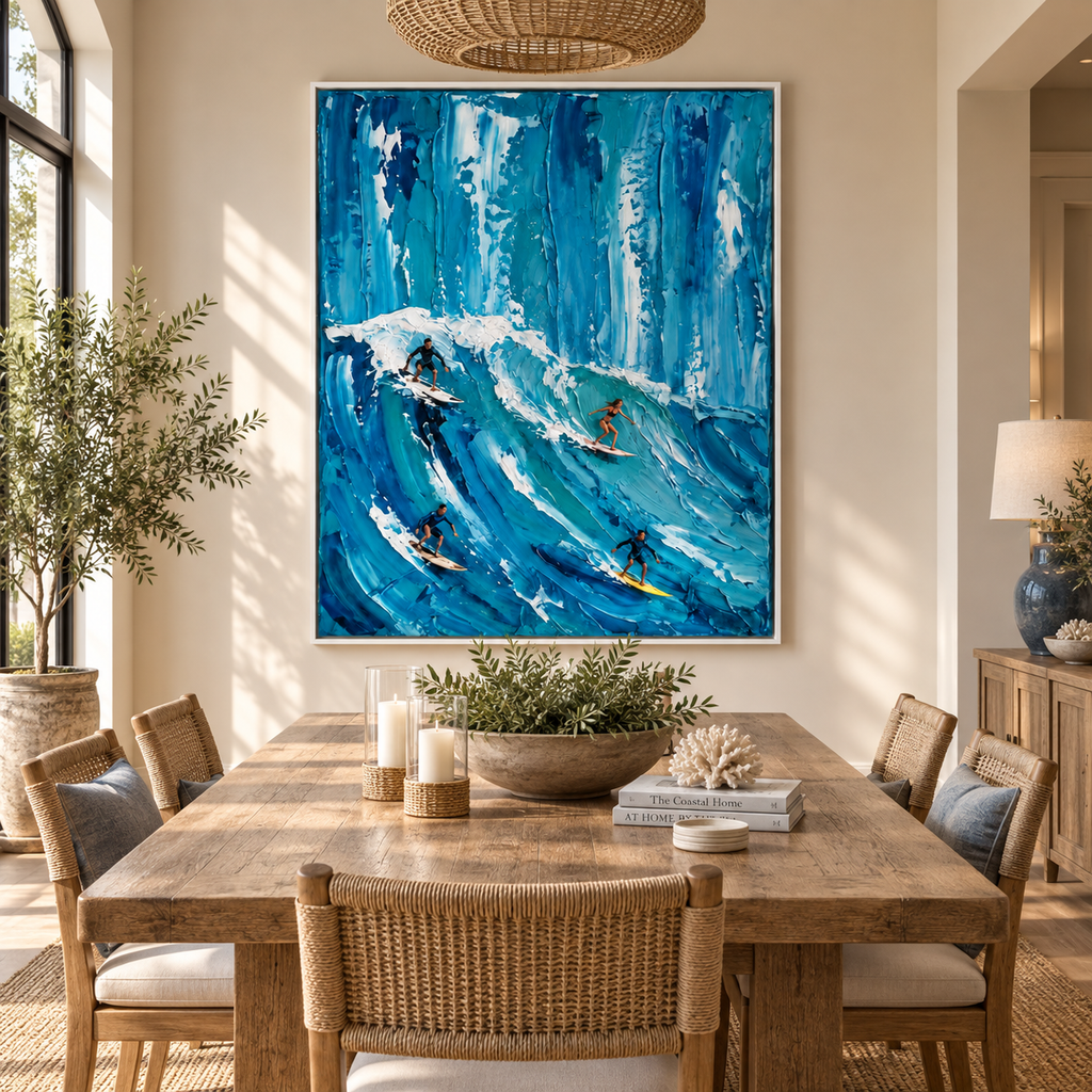 ARBYNART 3D Textured Art | Azure Surge