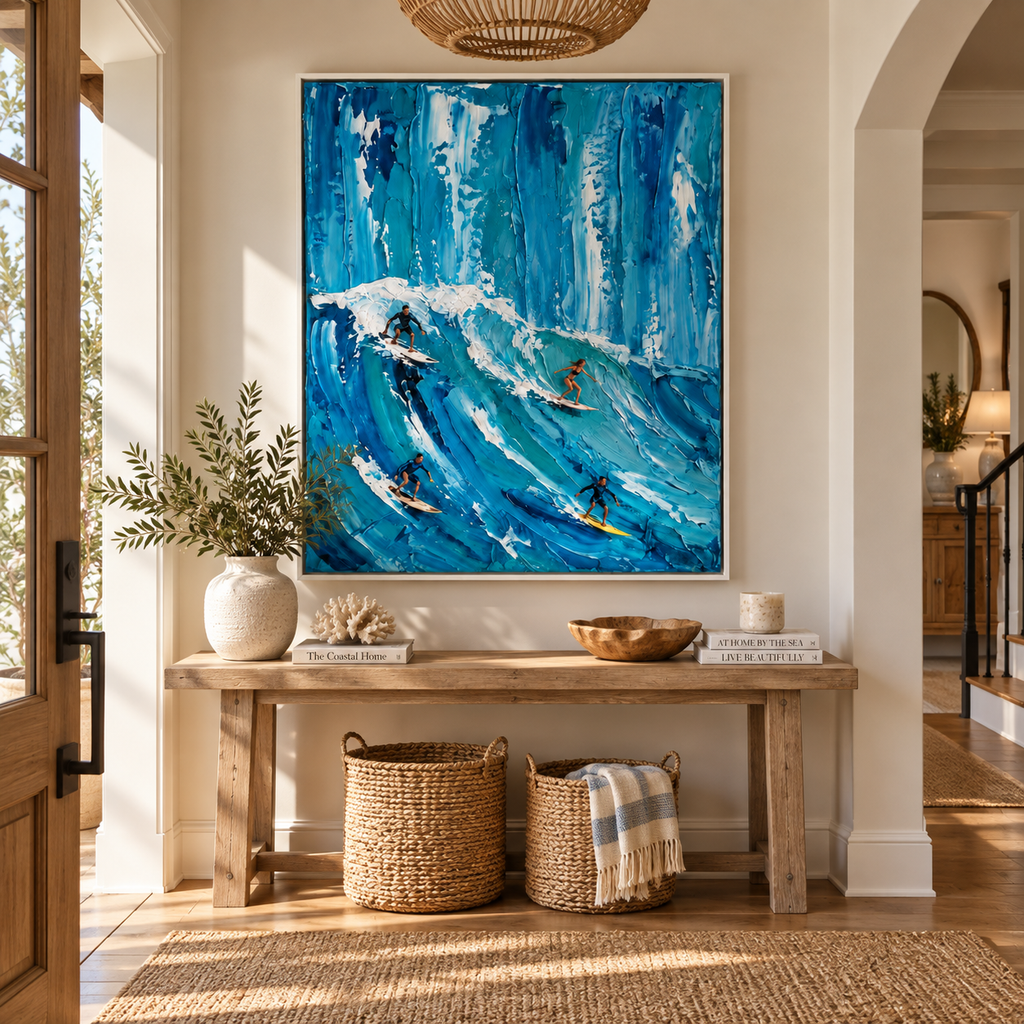 ARBYNART 3D Textured Art | Azure Surge