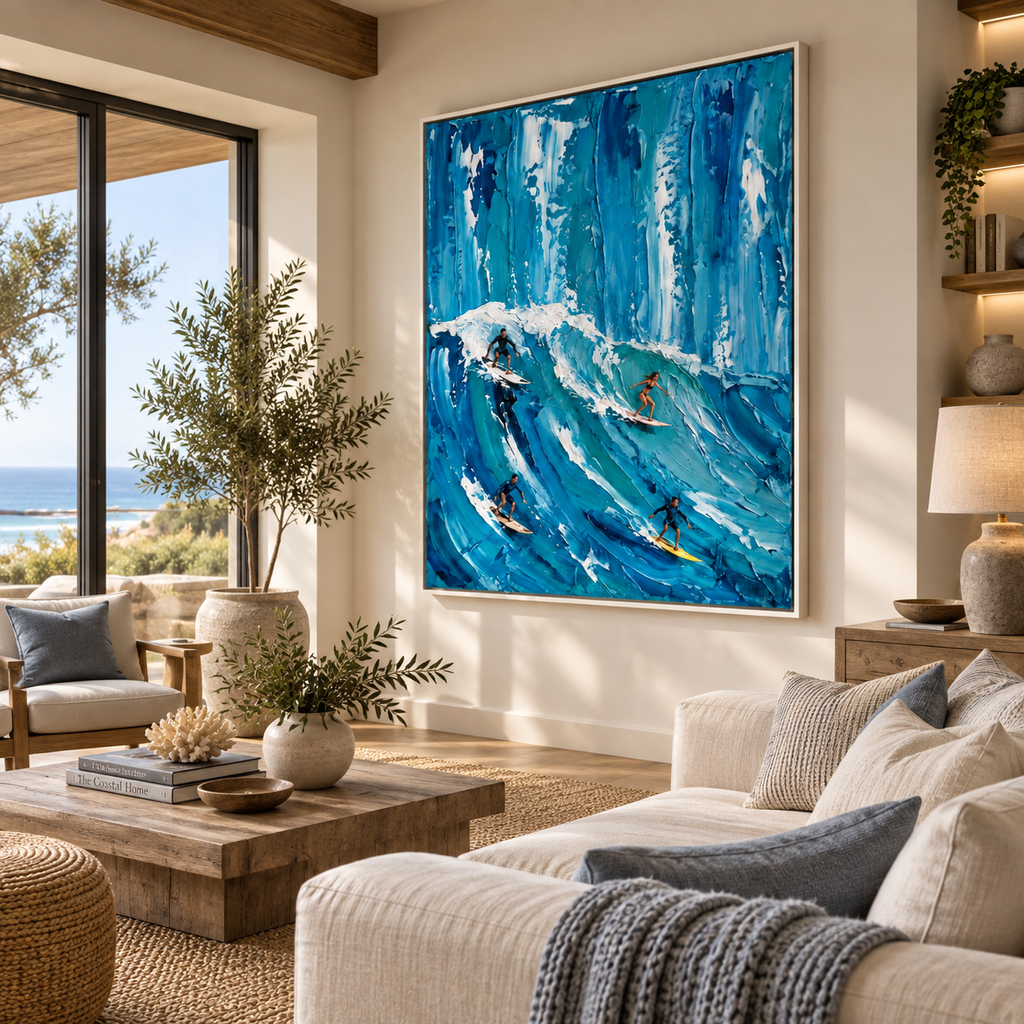 ARBYNART 3D Textured Art | Azure Surge