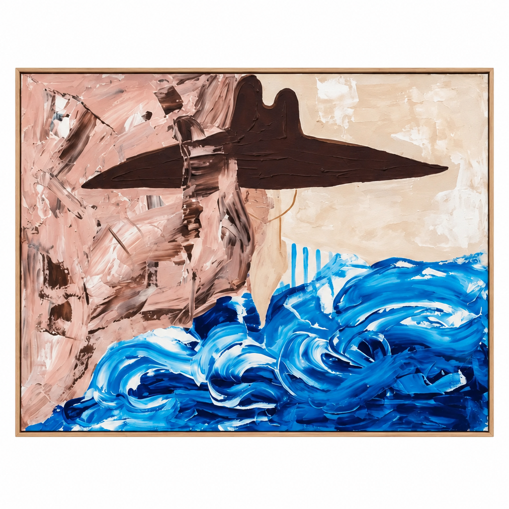 ARBYNART Americana Art | Azure Tide with Floating Hat