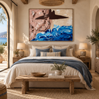 ARBYNART Americana Art | Azure Tide with Floating Hat