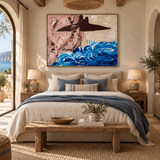 ARBYNART Americana Art | Azure Tide with Floating Hat