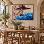 ARBYNART Americana Art | Azure Tide with Floating Hat