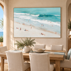 ARBYNART Impressionist Art | Bathers Scattered Along the Surf