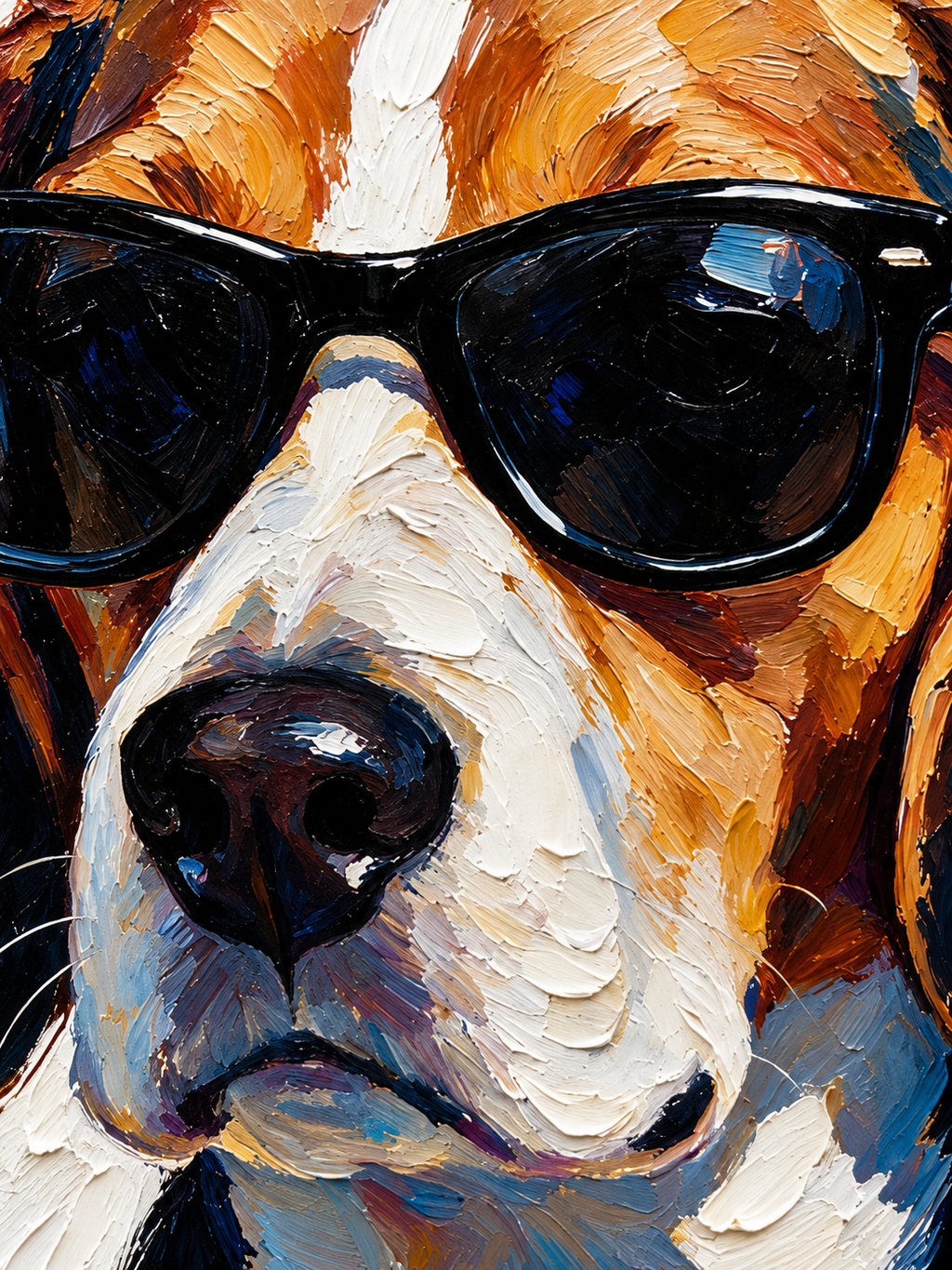 ARBYNART Impressionist Art | Beagle with Tilted Chin