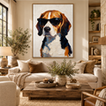 ARBYNART Impressionist Art | Beagle with Tilted Chin