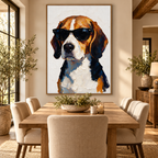 ARBYNART Impressionist Art | Beagle with Tilted Chin