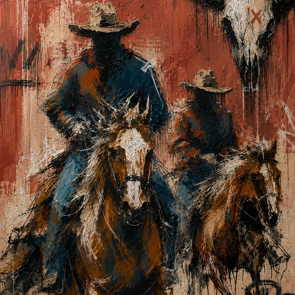 ARBYNART Vintage Americana Art | Beneath the Horned Remnant