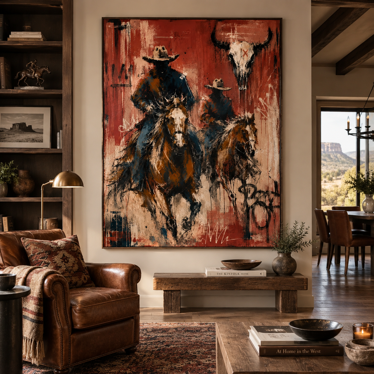 ARBYNART Vintage Americana Art | Beneath the Horned Remnant