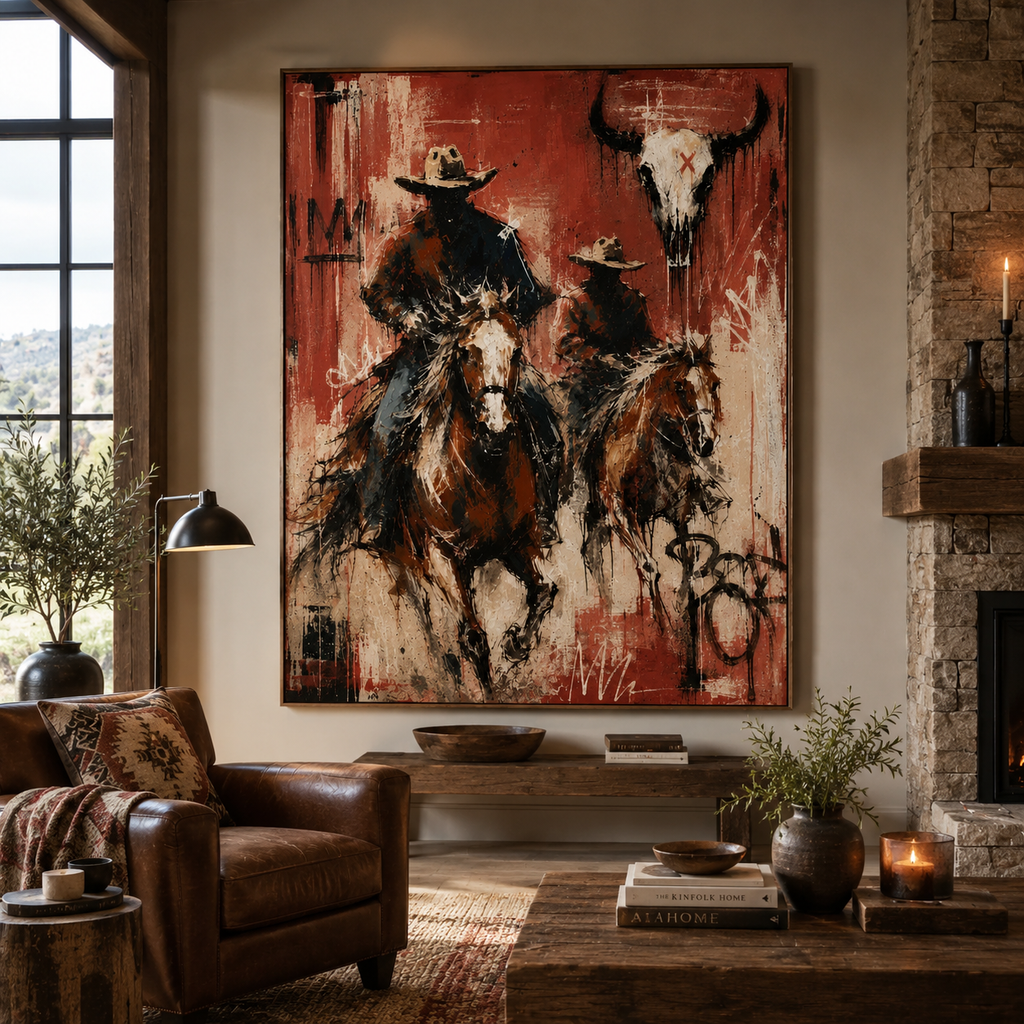 ARBYNART Vintage Americana Art | Beneath the Horned Remnant