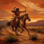 ARBYNART Vintage Americana Art | Beneath the Sunset's Bow