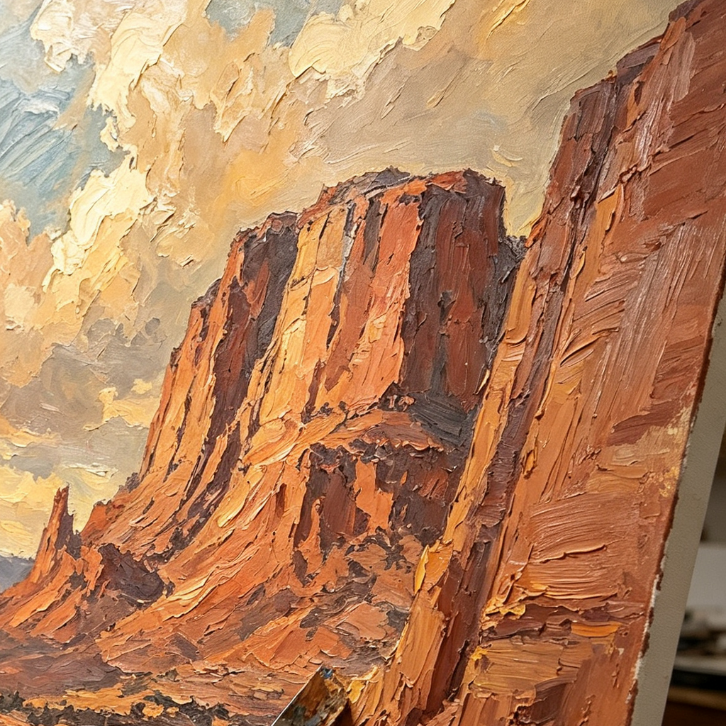 ARBYNART Vintage Americana Art | Beneath the Patience of Red Stone
